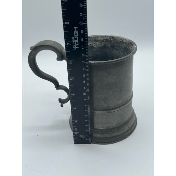 Antique Imperial Quart Victorian Pewter Mug 1874 L&R Merry - Picture 7 of 8